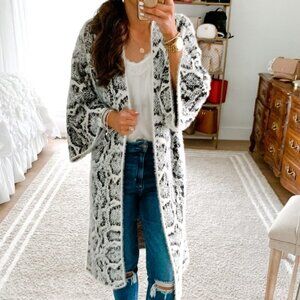 SO Soft Snake Print Long Cardigan